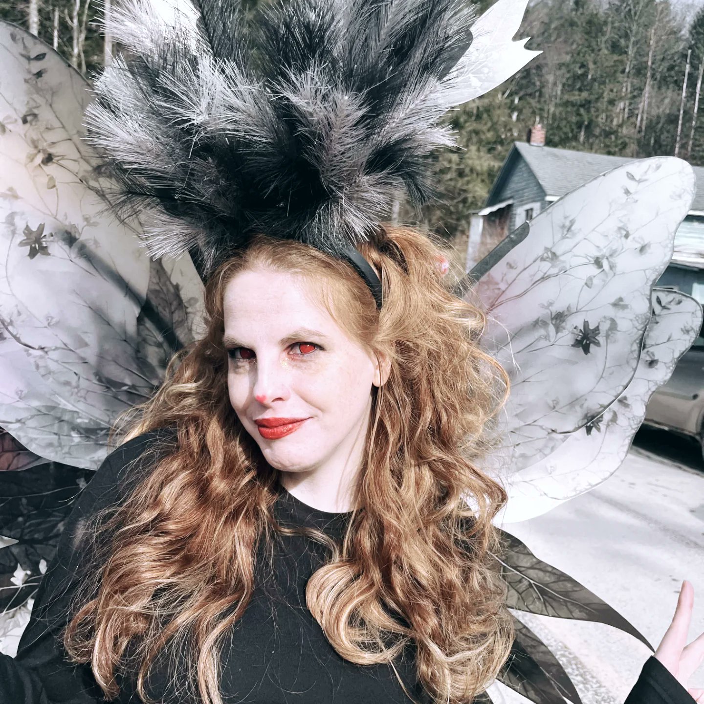 GingerSnap_45 in moth-inspired costume